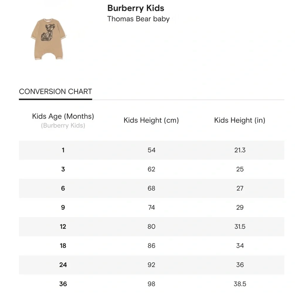 Burberry Baby Thomas Bear Infant Romper